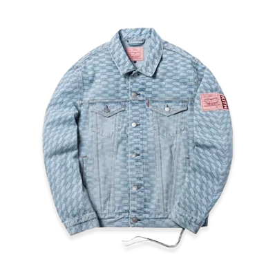 Kith x Levi's Salt Bleached AOP Trucker Jacket "Light Blue"