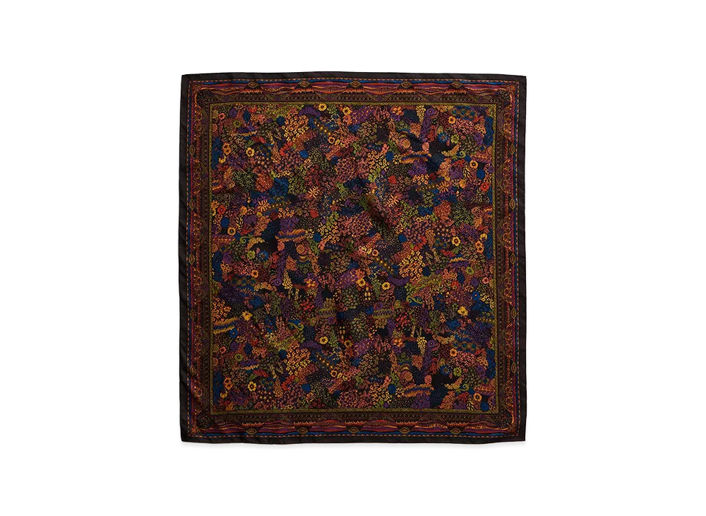 NICENESS P.Harti Printed Silk Scarf "Black"