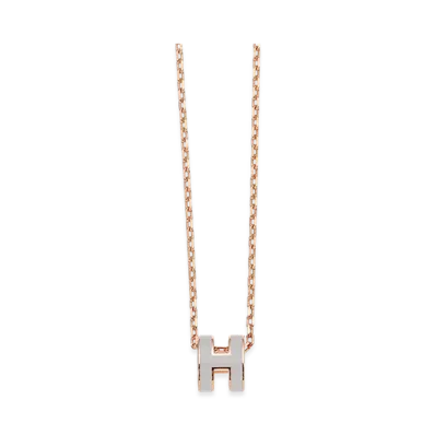Hermes Mini Pop H Pendant "Marronglace/Pinkgold"