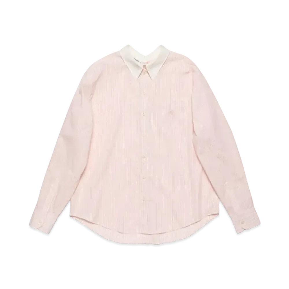 Acne Studios Striped Button Up Shirt "Salmon Pink/White"
