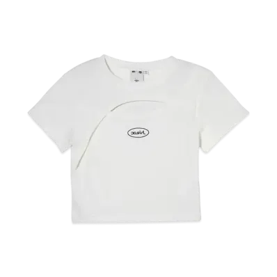 X-Girl Front Slit S/S Top "White"