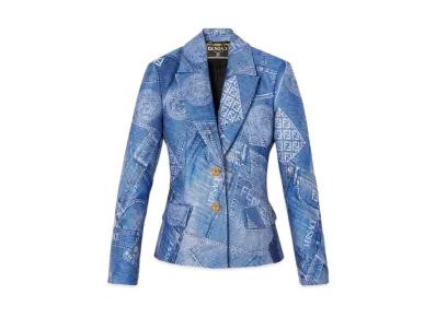 FENDI x Versace Fendace Denim Patchwork Blazer "Blue"