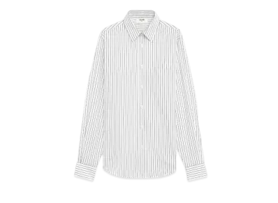 CELINE Classic Shirt / Striped Poplin "White/Black"