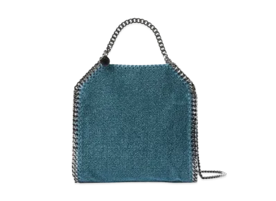 Stella McCartney Falabella Mini Glittery Lurex Tote "Teal"