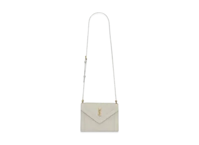 SAINT LAURENT Gaby Mini Satchel In Quilted Lambskin "Vintage White"