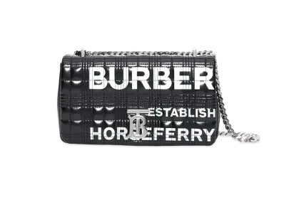 Burberry Small Hose Ferry Print Quilting Lola Bag "Black"
