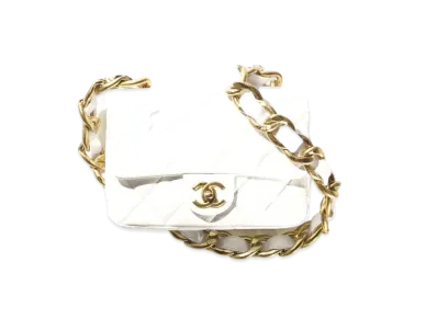 CHANEL Small Flap Bag Lambskin "White"