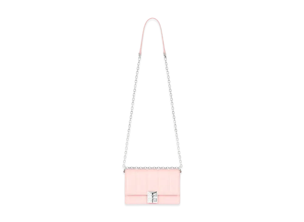 GIVENCHY Small 4G Bag In Padded Leather With Chain "Powder Pink"