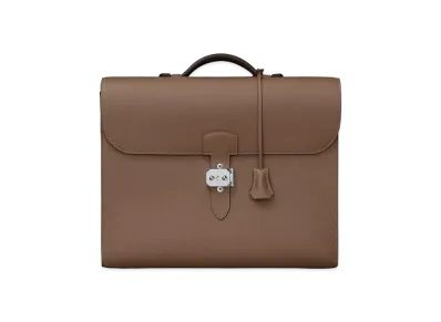 Hermes Document Case Sack A De Peche Light 1-37 "Beige"