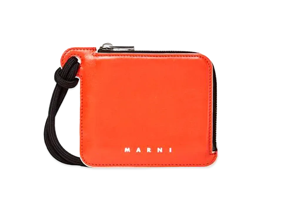 Marni L Zip Bi Coloured Shiny Calfskin Wallet