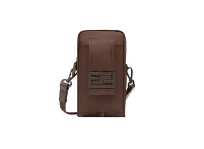 FENDI Mobile Phone Pouch Nylon Mobile Phone Holder "Brown"