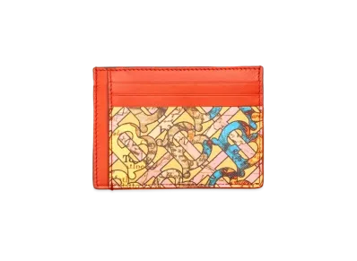 Burberry Monogram Map Print Money Clip Card Case "Multicolor"