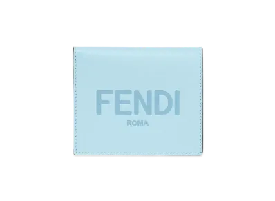 FENDI Small Leather Wallet "Light Blue"