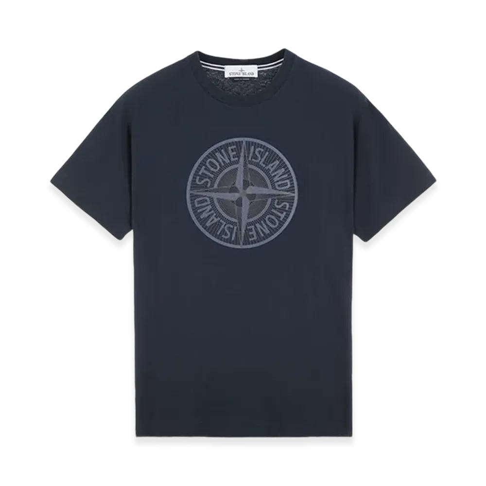 Stone Island 2NS92 Industrial Two Print Garment Dyed Short Sleeve T-Shirt - 23FW "Blue"