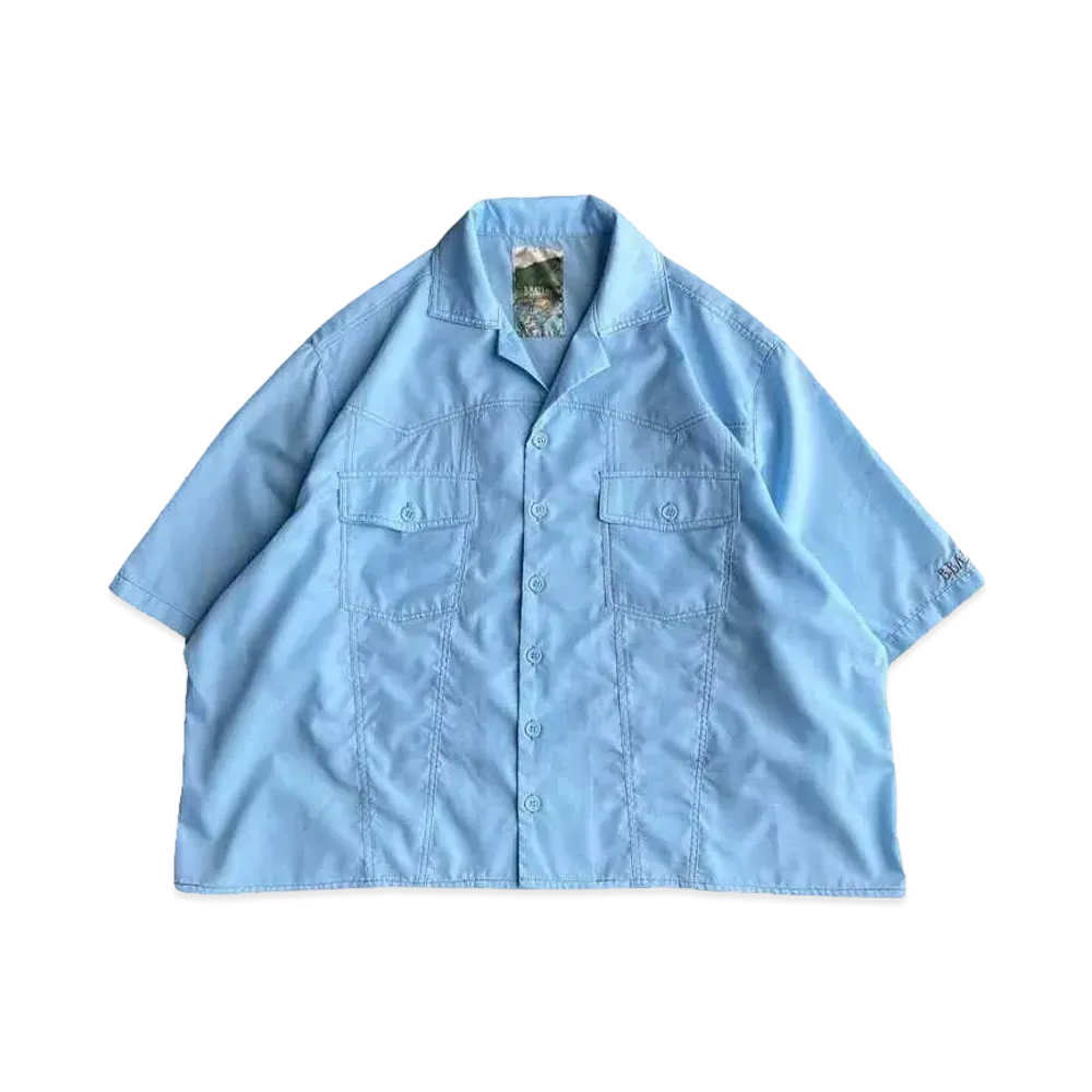 BALLSY.BROTHERS stitch loose wide shirt "Sax"