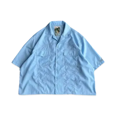 BALLSY.BROTHERS stitch loose wide shirt "Sax"