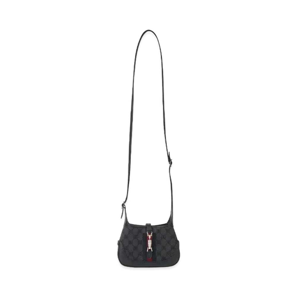 GUCCI x BALENCIAGA The Hacker Mini Hobo Bag Canvas Jacquard "Black"