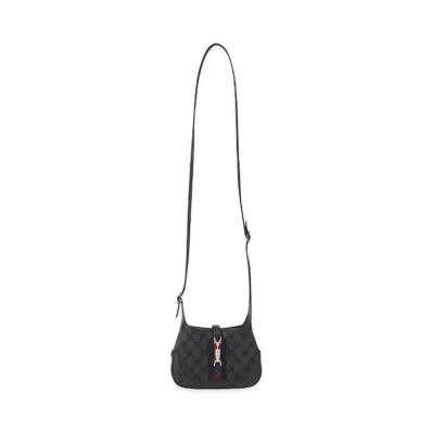 GUCCI x BALENCIAGA The Hacker Mini Hobo Bag Canvas Jacquard "Black"