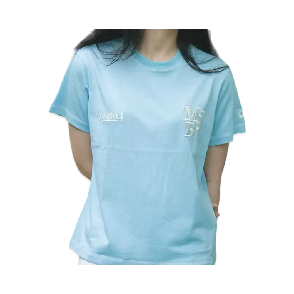 My Sugar Babe Wai Kei x MSB logo stitch tee "Light Blue"