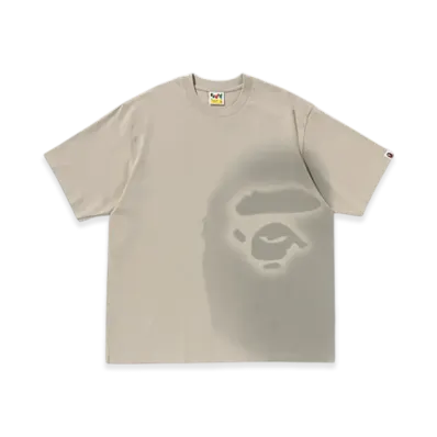 A BATHING APE Spray Print Ape Head Relaxed Fit Tee #1 "Beige"