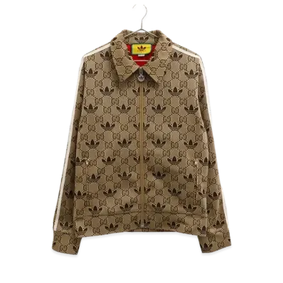 GUCCI x adidas All Over Pattern Oversized Blouson "Brown"