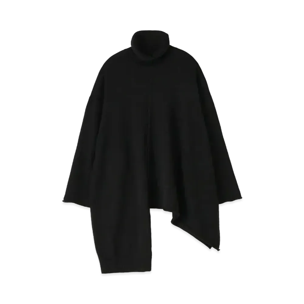 Yohji Yamamoto Y's ASYMMETRICAL HIGHT NECK PULLOVER "Black"