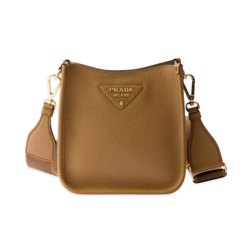 PRADA Leather Mini Shoulder Bag "Camel"