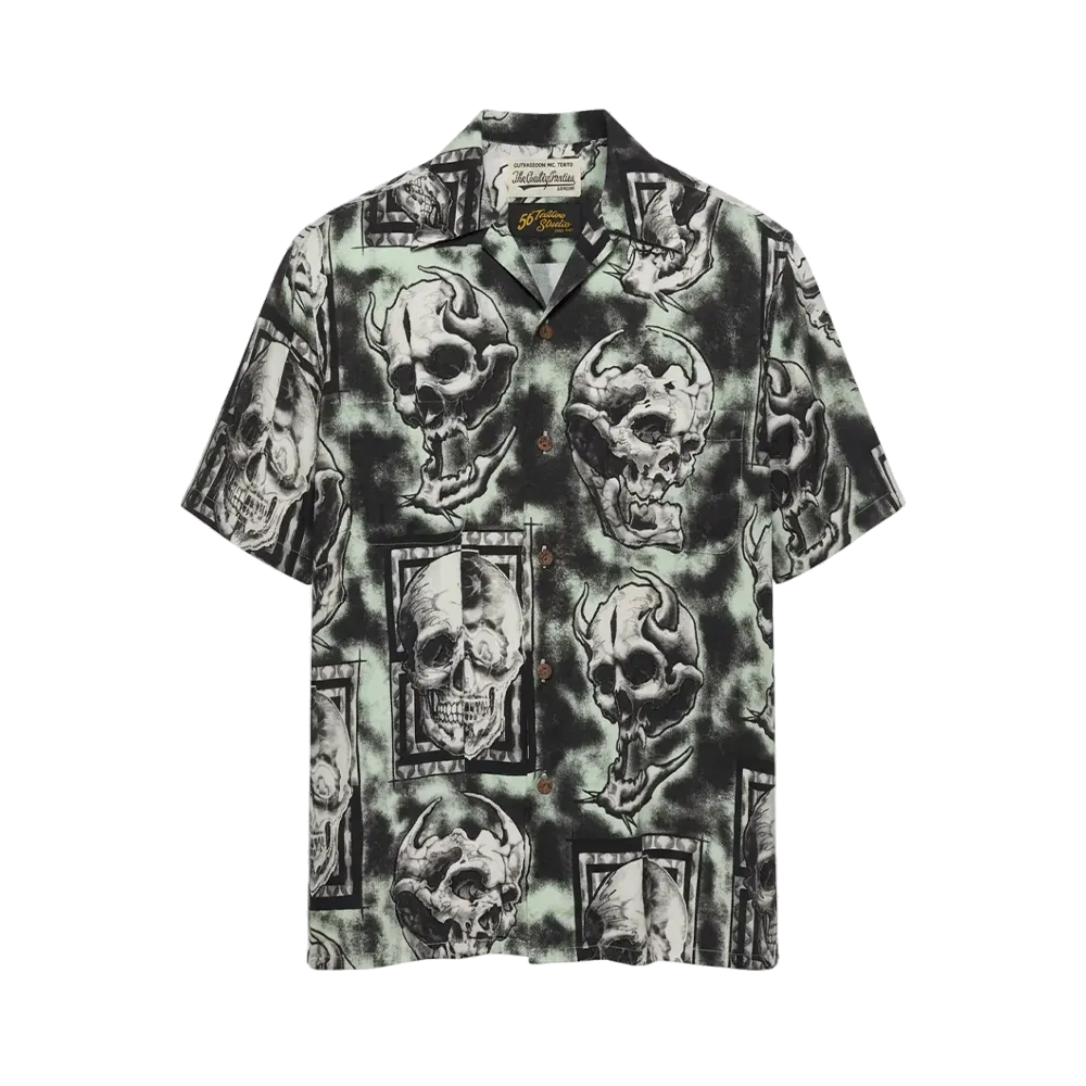 WACKO MARIA 56 TATTOO STUDIO / HAWAIIAN SHIRT "Green"