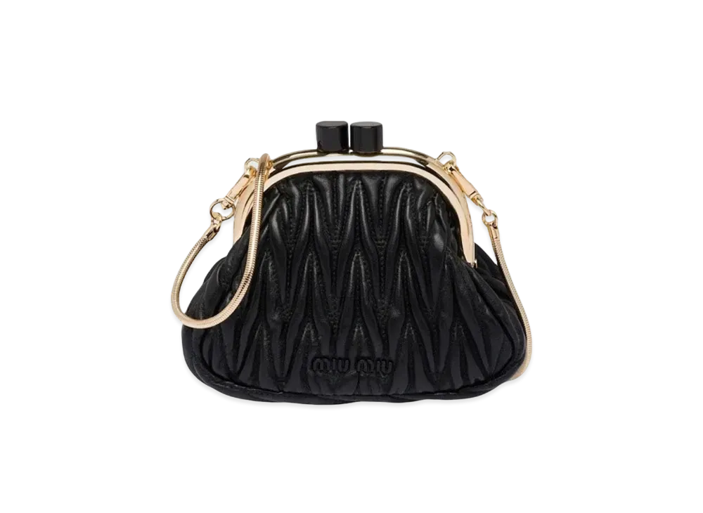 MIU MIU Miu Bernappa Leather Mini Bag "Black"