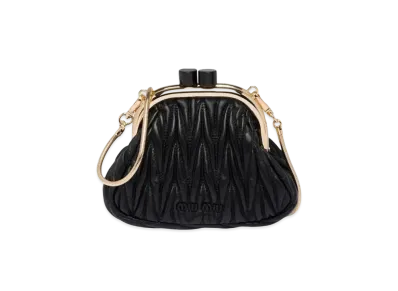 MIU MIU Miu Bernappa Leather Mini Bag "Black"