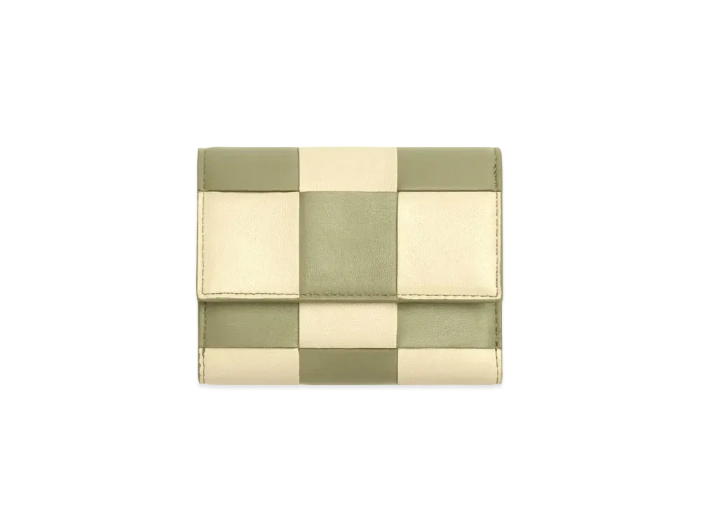 Bottega Veneta Tri-Fold Zip Wallet "String/Travertine"