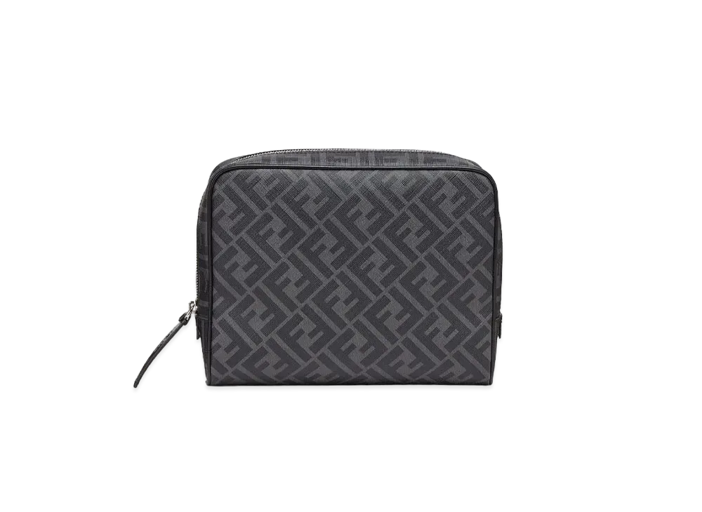 FENDI Pouch Fabric Pouch "Gray"
