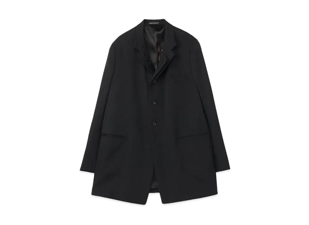 Yohji Yamamoto Pour Homme W/GARBARDINE LINING ROKUMEIKAN PRINT JACKET "Black"