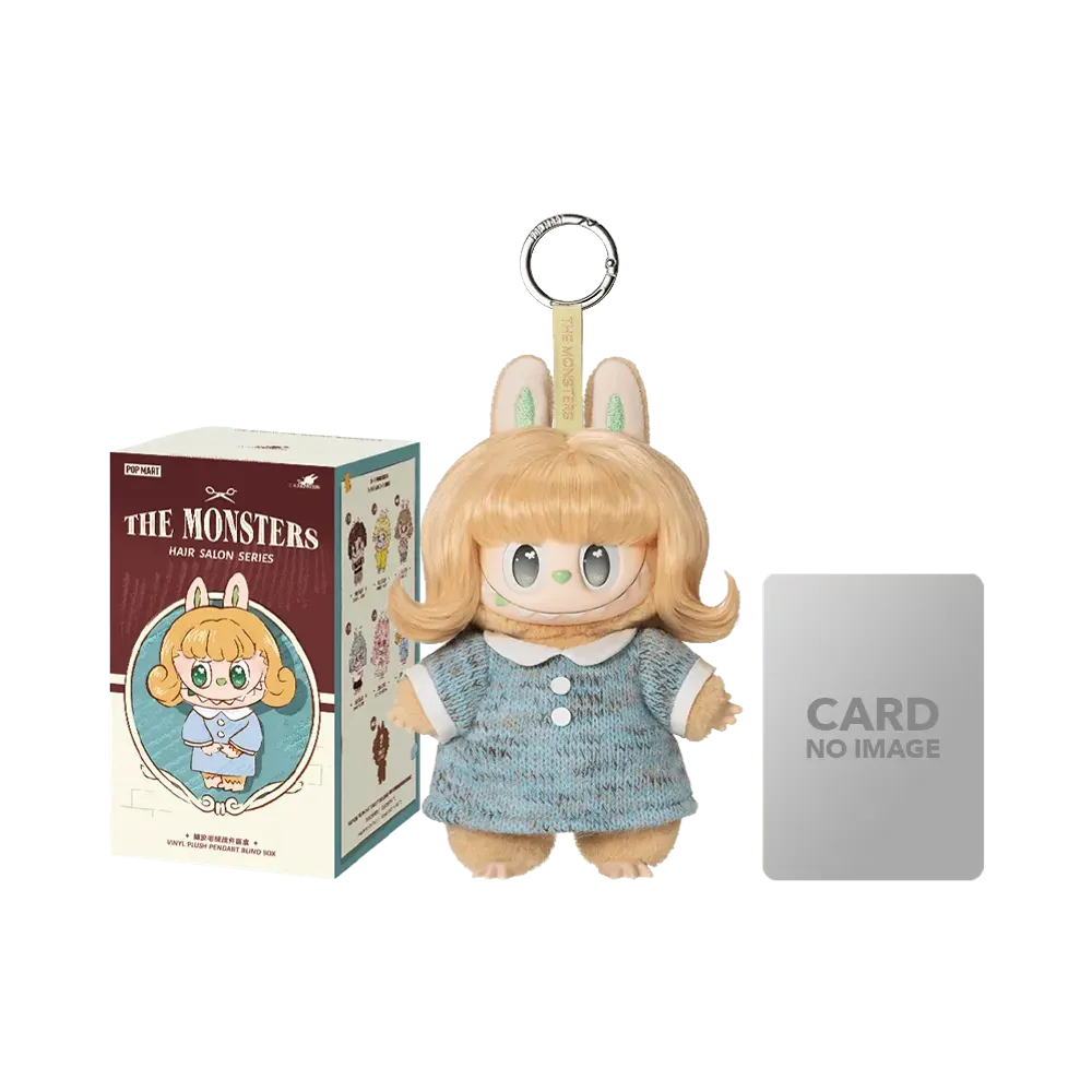 POP MART THE MONSTERS (LABUBU) Hair Salon Series - Vinyl Plush Pendant BLUE PRELUDE