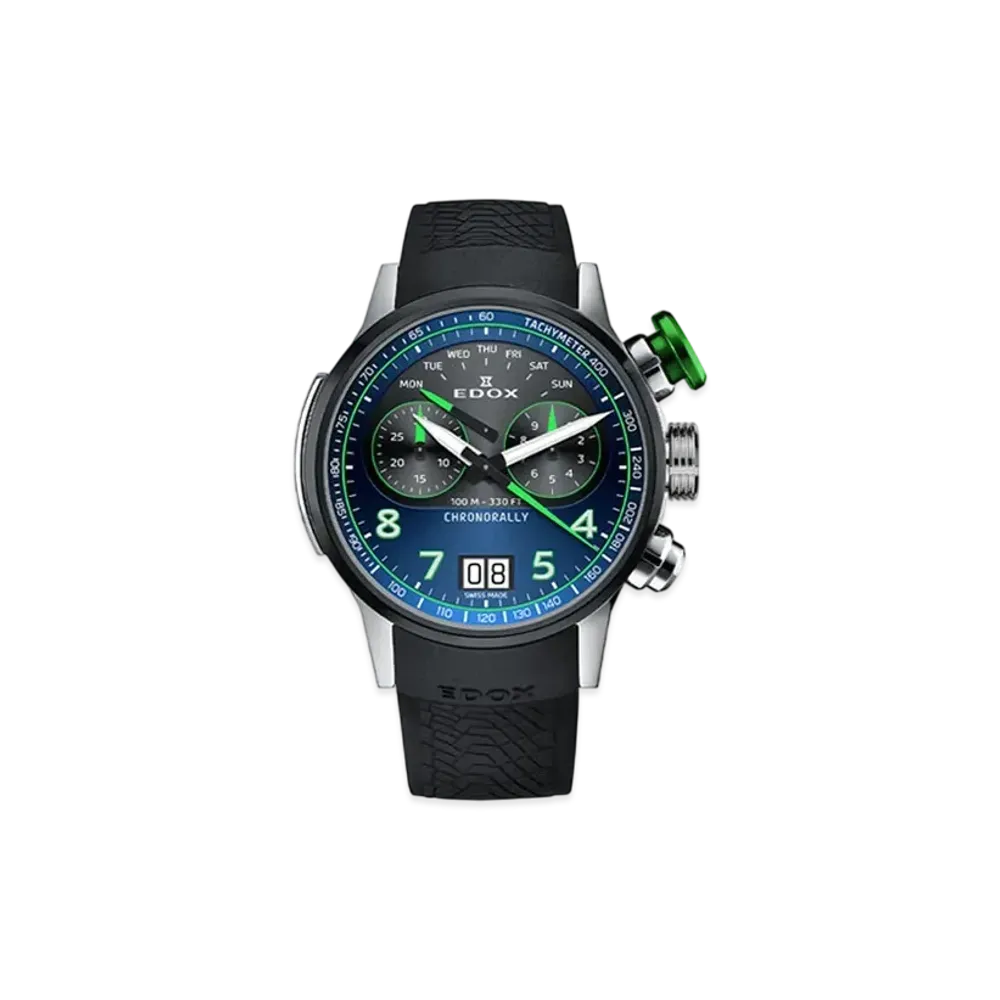 EDOX Chronorally Chronograph 45 "Blue" 38003-TINV-BUNV