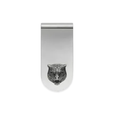 GUCCI Cat Head Money Clip "Silver"