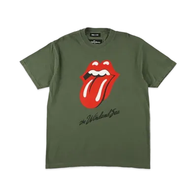WIND AND SEA x The Rolling Stones Tongue & Lips S/S Tee "Olive"