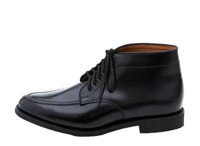 SANDERS Military Apron Derby Boot 266 Polished Leather "Black" 1815B