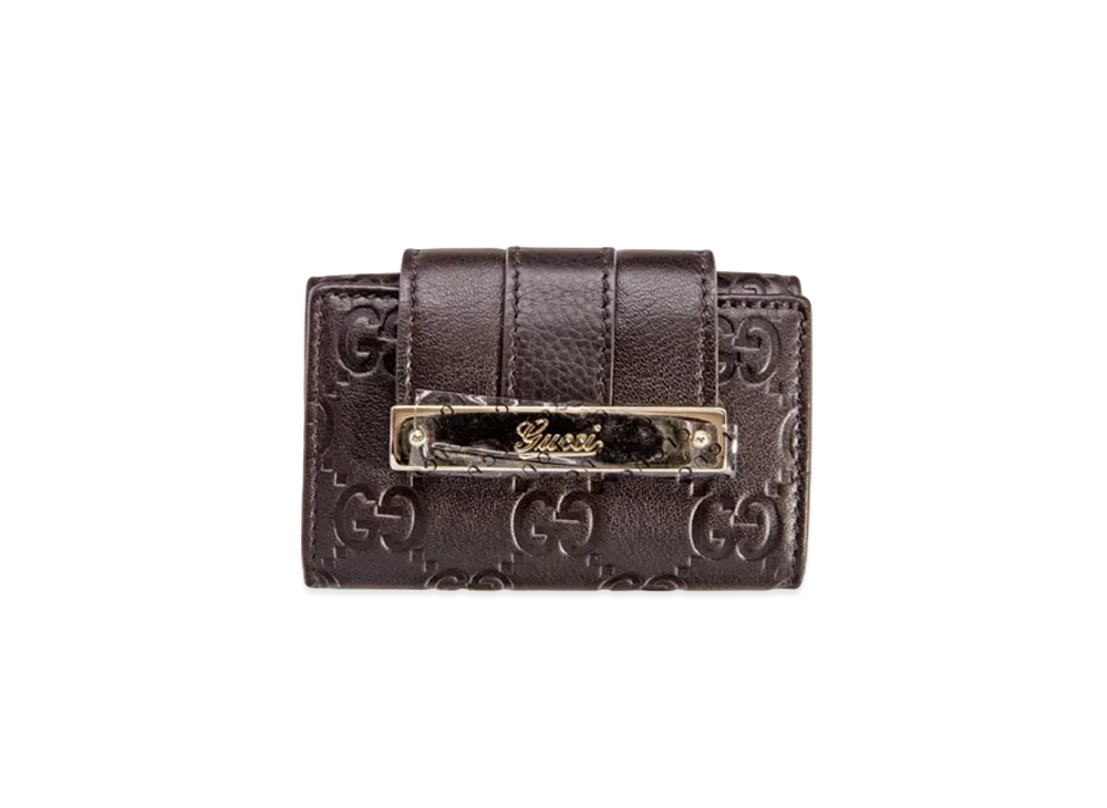 GUCCI Strap 6 Key Case Guccisima "Brown"