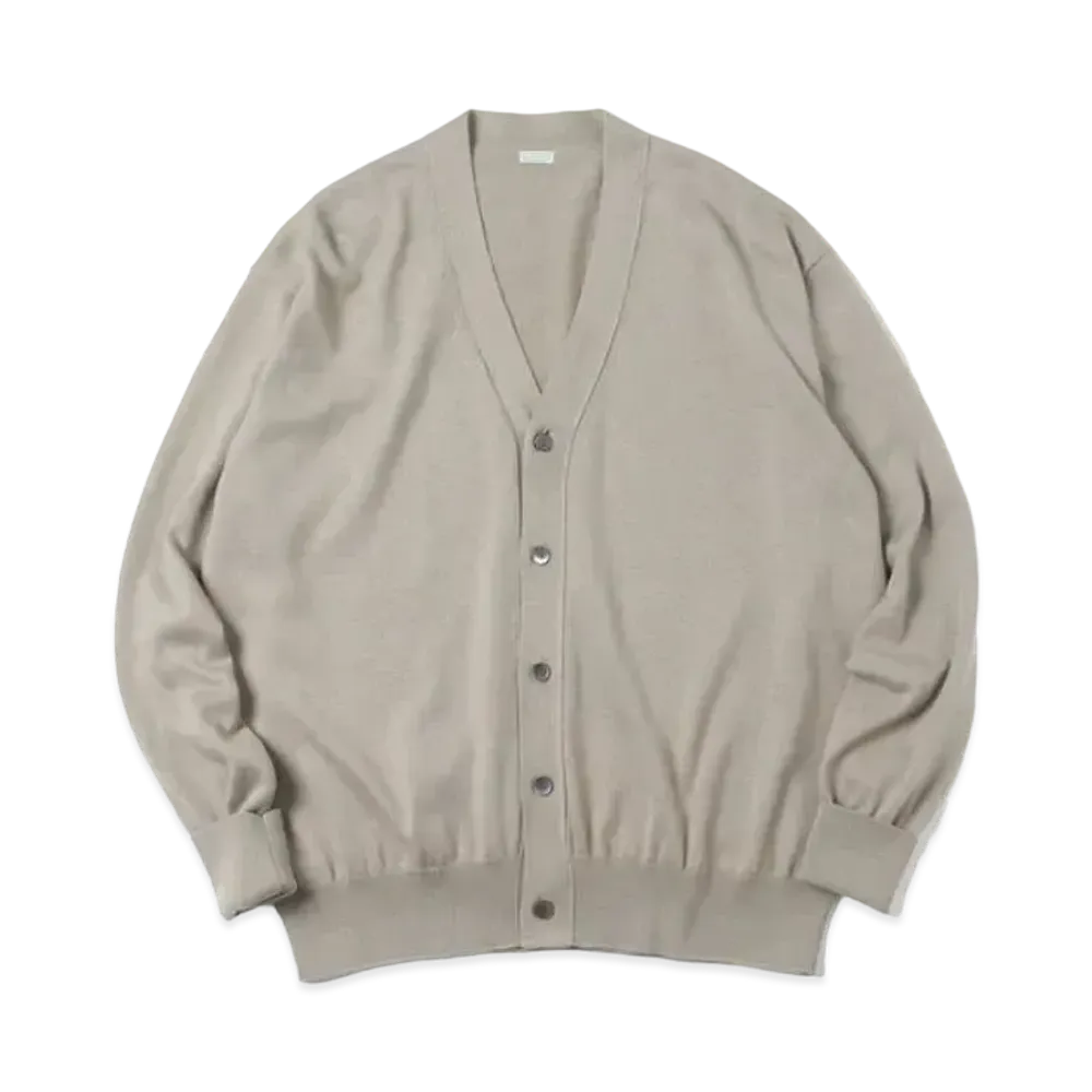 A.PRESSE Cotton Knit Cardigan "Sage"