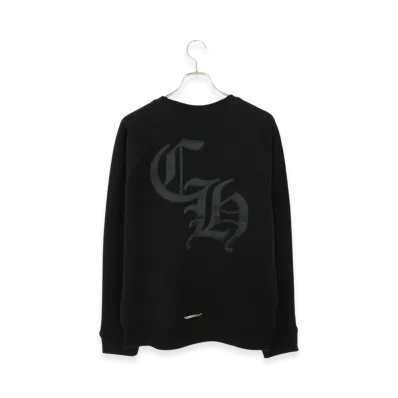 Chrome Hearts Back CH Logo Cemetery Cross Sweatshirt "Black"