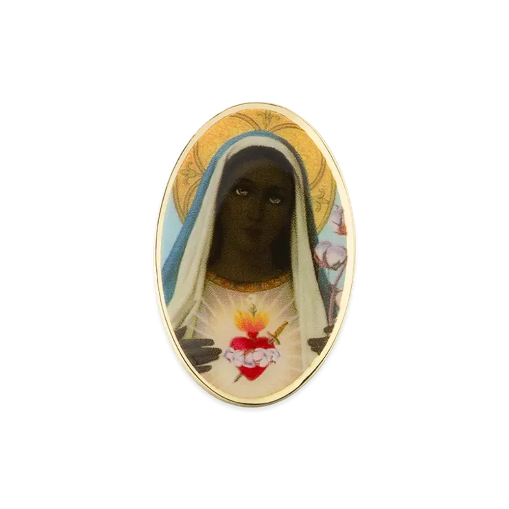 DENIM TEARS Black Mary Pin "Multi"