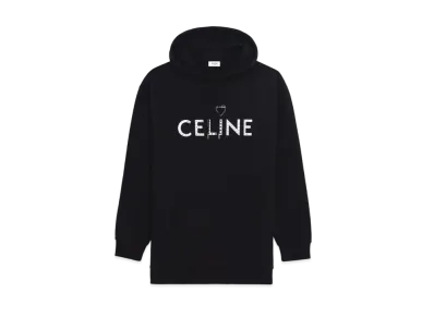 CELINE Hoodie In Cotton Fleece With Artist Print "Black/White"