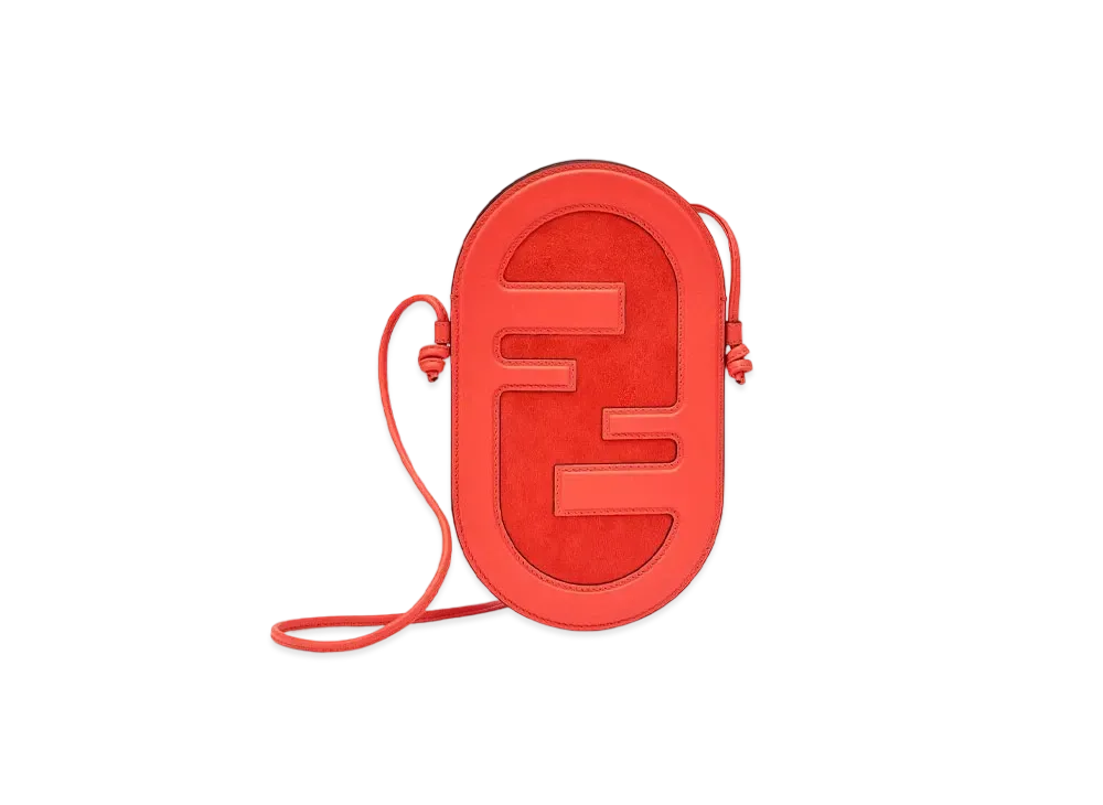 FENDI 12 Pro Phone Holder Leather "Red"