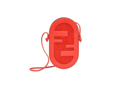 FENDI 12 Pro Phone Holder Leather "Red"