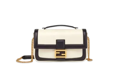 FENDI Baguette Chain Nappa Leather Bag "Black"