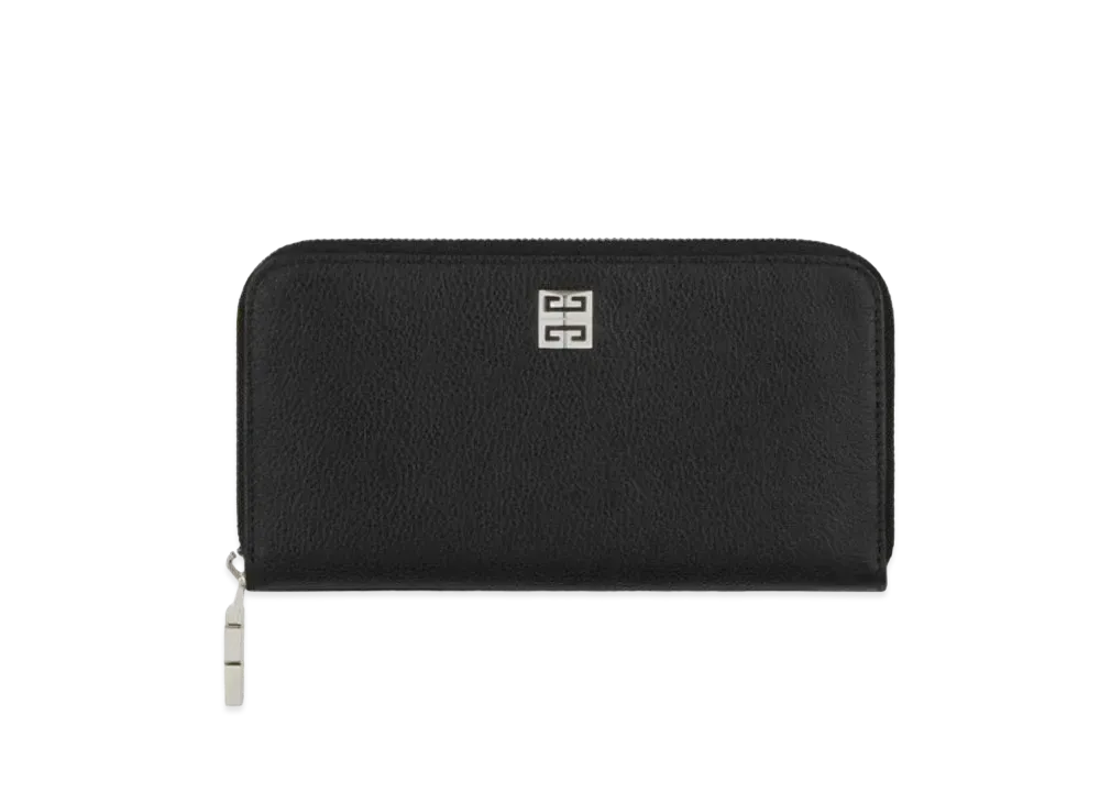 GIVENCHY Long Zipped Wallet in Grained Leather "Black"