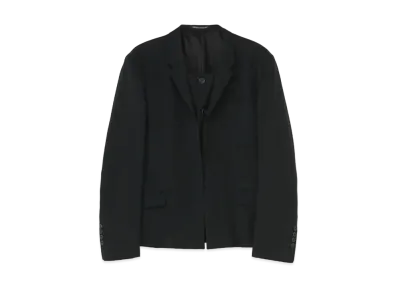 Yohji Yamamoto Pour Homme W/GABARDINE FRONT LAYERED JACKET "Black"