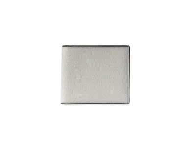 Valextra Two-Fold 4 Card With Coin Purse "Ash Gray"