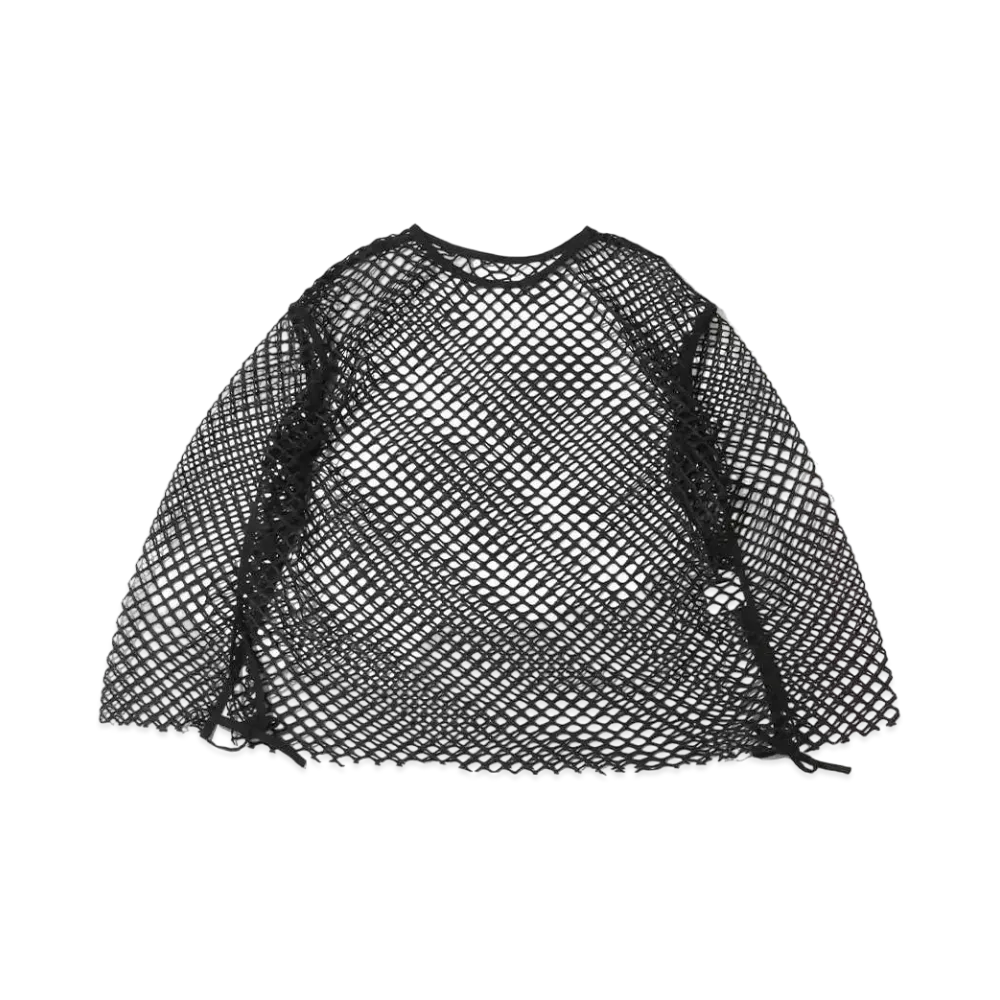 atmos pink Nagasode Mesh Tops "Black"